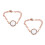 2 Pièces Bracelet Magnétique En Or Rose 8