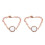 2 Pièces Bracelet Magnétique En Or Rose 4