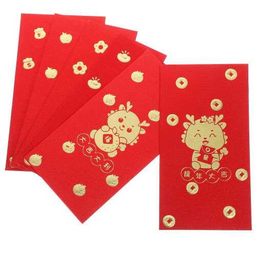 24 Pièces Rouges An Chinois 2024 Style Dragon 2