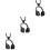 3 Pezzi Collana Con Cuffie Western Pendente Musicale 5