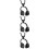 3 Pezzi Collana Con Cuffie Western Pendente Musicale 8