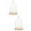 2 Set Copertura In Per Fiori Essiccati Con Base 8