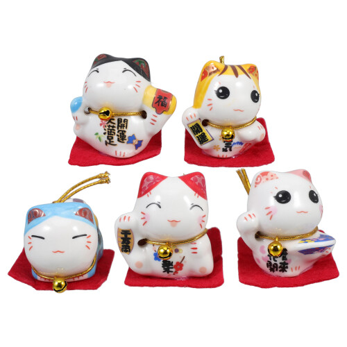Miniaturas De Cerâmica Japonesas Da Sorte Para Decoração