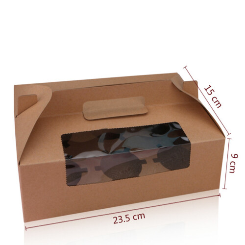 8 Pezzi 6 Scatola Portatile In Kraft Per Cupcake 1