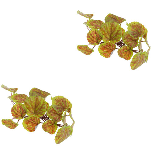 2 Unidades Planta Artificial Para Terrário E 2