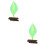 2 Pcs De Planta Simulada Para 7