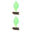 2 Pcs De Planta Simulada Para 6