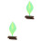 2 Pcs De Planta Simulada Para 4