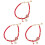 3 Peças Pulseira Natalina À Mão Bangle 3