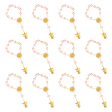 36 Peças Pulseiras Versáteis Ajustáveis Confortáveis De Corrente Rosa