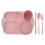 De Com Ranhura, Utensílios Plástico, Tigela (Rosa) 3
