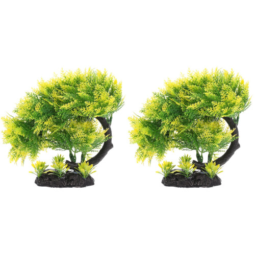 2 Pcs Árvore Decorativa Artificial Imitação Para 1