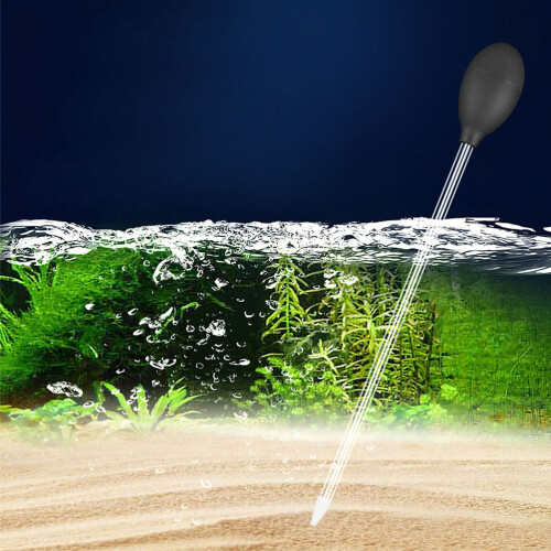 Zwarte Aquarium Siphon Pomp Vis Tank Schoonmaak 2