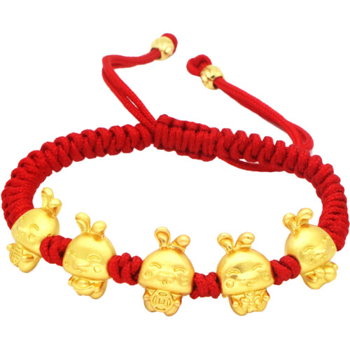 Zodiac Rabbit Pulseira Trançado Presente 1