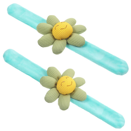 2 Unidades Pulseira De Flores Com Encaixe Para Crianças