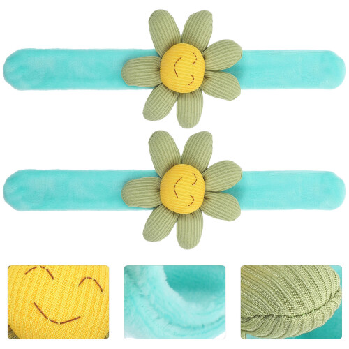 2 Unidades Pulseira De Flores Com Encaixe Para Crianças 2