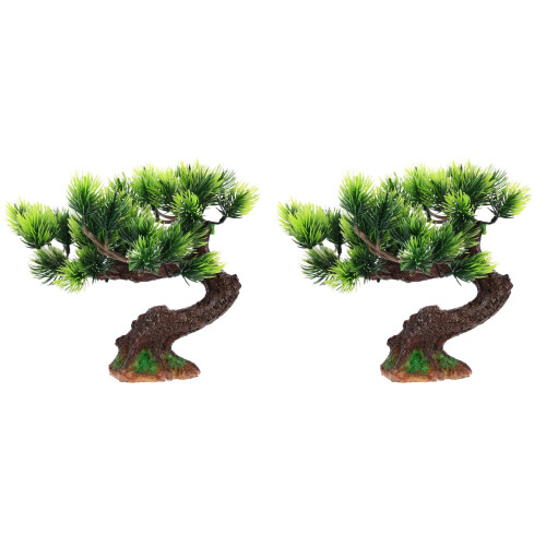 2 Unidades De Enfeite De Árvore De Resina Para 1