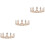3Pcs Tiara De Cristal Artificial Para Com 6