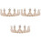 3Pcs Tiara De Cristal Artificial Para Com 4