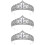 3 Unidades Tiara Decorativa Para Coroa De Noiva Com 8