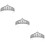 3 Unidades Tiara Decorativa Para Coroa De Noiva Com 9