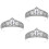 3 Unidades Tiara Decorativa Para Coroa De Noiva Com 6