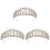 3 Unidades Faixa De Tiara Para Noiva Com Cristal E 2