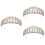 3 Unidades Faixa De Tiara Para Noiva Com Cristal E 6