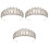 3 Unidades Faixa De Tiara Para Noiva Com Cristal E 3