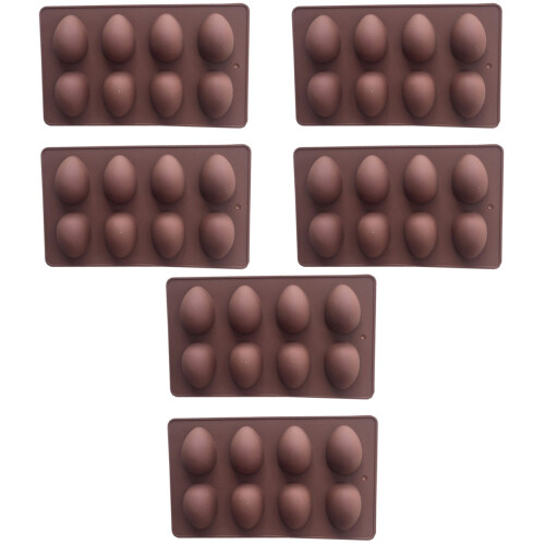 6 Unidades 8 Cavidades Forma Páscoa Silicone Para Chocolate 2