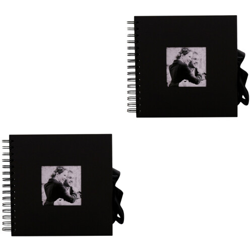 2 Unidades Álbum Fotografias 10 Polegadas Craft Preto 2