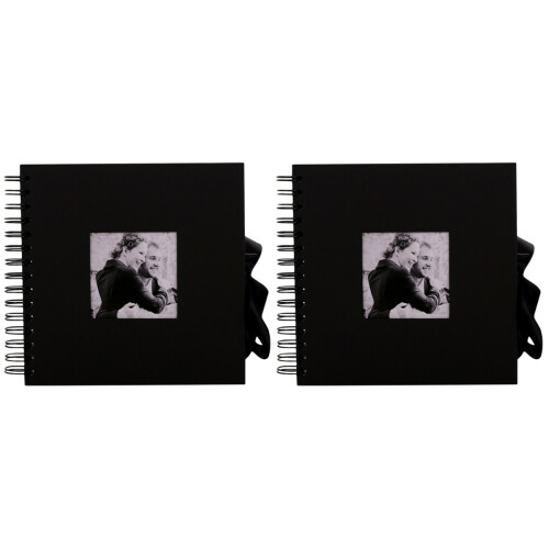 2 Unidades Álbum Fotografias 10 Polegadas Craft Preto 1