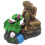 3Pcs Decoração Miniatura Meditando Escultura 1