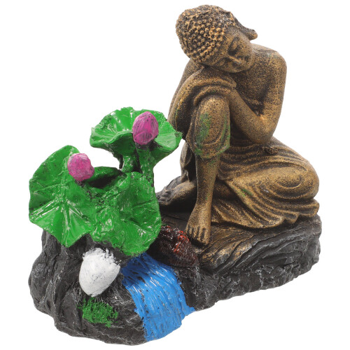 3Pcs Decoração Miniatura Meditando Escultura