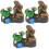 3Pcs Decoração Miniatura Meditando Escultura 5