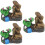 3Pcs Decoração Miniatura Meditando Escultura 9