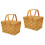 2Pcs Cesta De Madeira Com Alças E Tampa 6