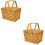 2Pcs Cesta De Madeira Com Alças E Tampa 8