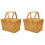 2Pcs Cesta De Madeira Com Alças E Tampa 4