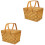 2Pcs Cesta De Madeira Com Alças E Tampa 5