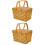2Pcs Cesta De Madeira Com Alças E Tampa 7