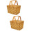 2Pcs Cesta De Madeira Com Alças E Tampa 9