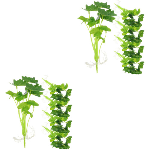 10 Unidades Planta Artificial Grama Aquática Para E 2