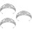 3Pcs Coroa Acessórios Brilhantes 7