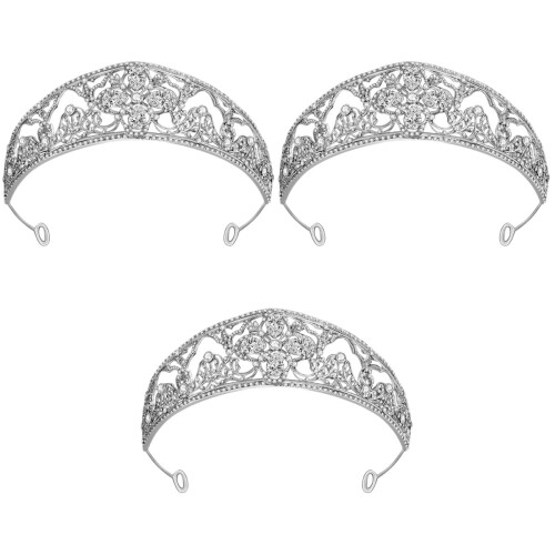 3Pcs Coroa Acessórios Brilhantes 2