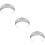 3Pcs Coroa Acessórios Brilhantes 9