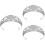 3Pcs Coroa Acessórios Brilhantes 6