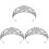 3Pcs Coroa Acessórios Brilhantes 2
