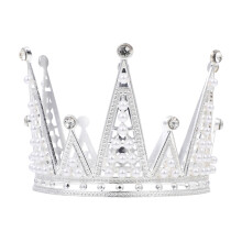 3Pcs Coroa De Decoração Aniversário Tiara Topper Prata