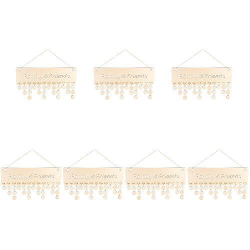 7Pcs DIY Madeira Calendário De Lembranças Para Aniversários E Bodas 2